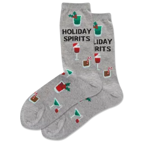 HOTSOX Women's Holiday Spirits Crew Socks