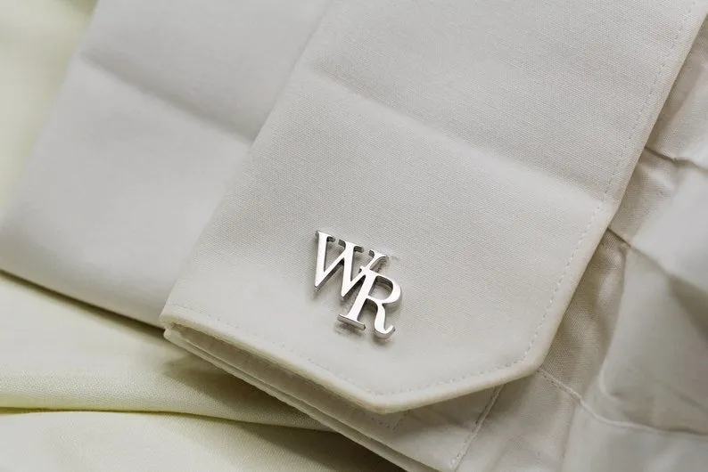 Initials Cufflinks, Personalized Cuff Links, Groomsmen gifts, Groom Wedding Cufflinks, Father's Day, Gift For Him, Cufflink