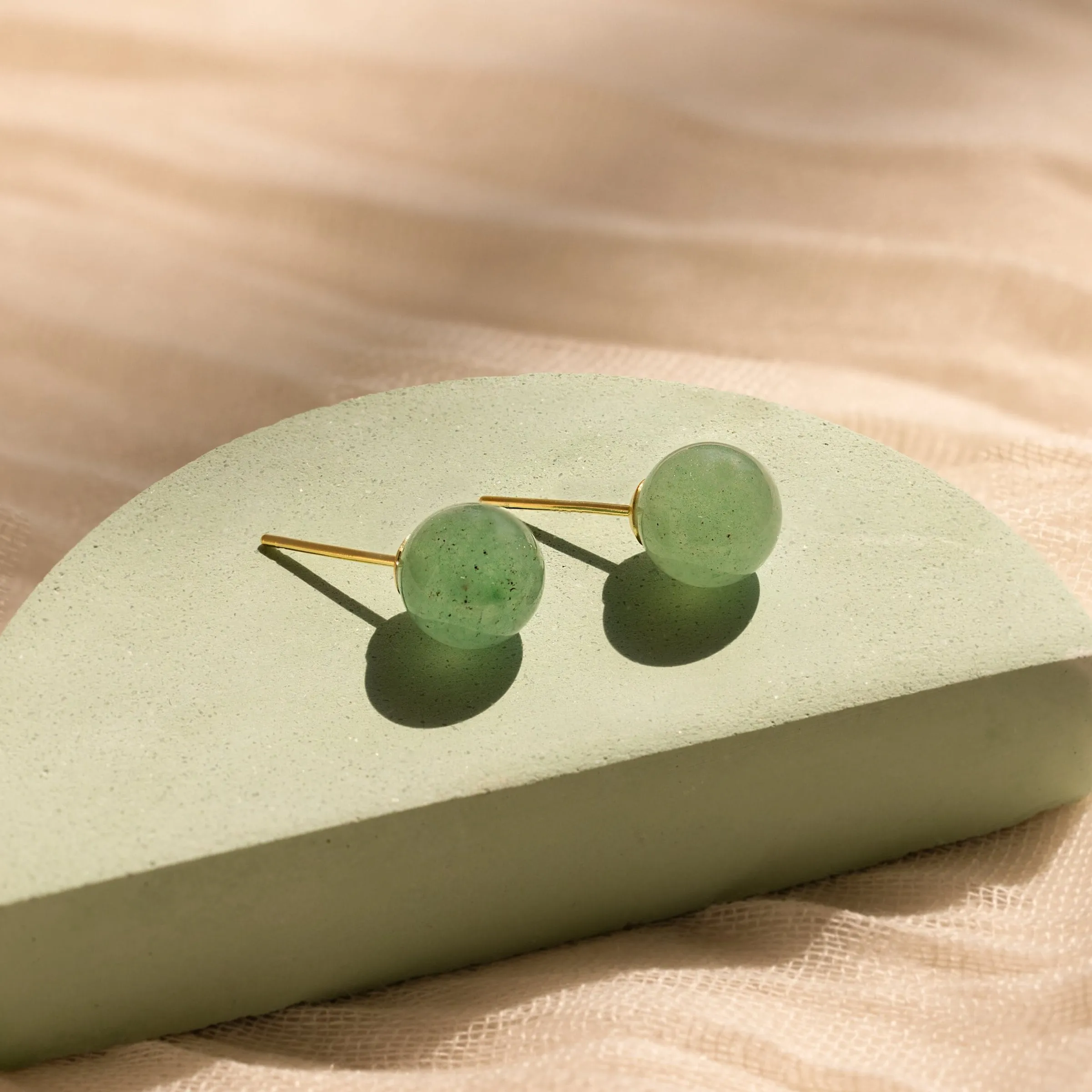 Jade Bead Studs