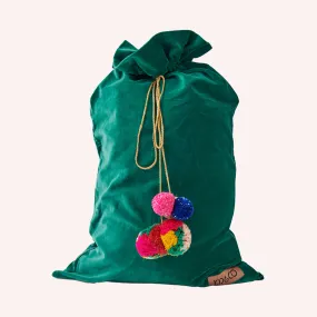 Jade Green Velvet Santa Sack