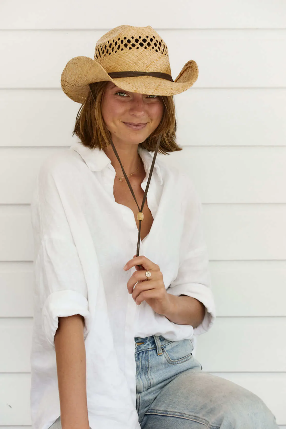 Jasper Raffia Western Hat