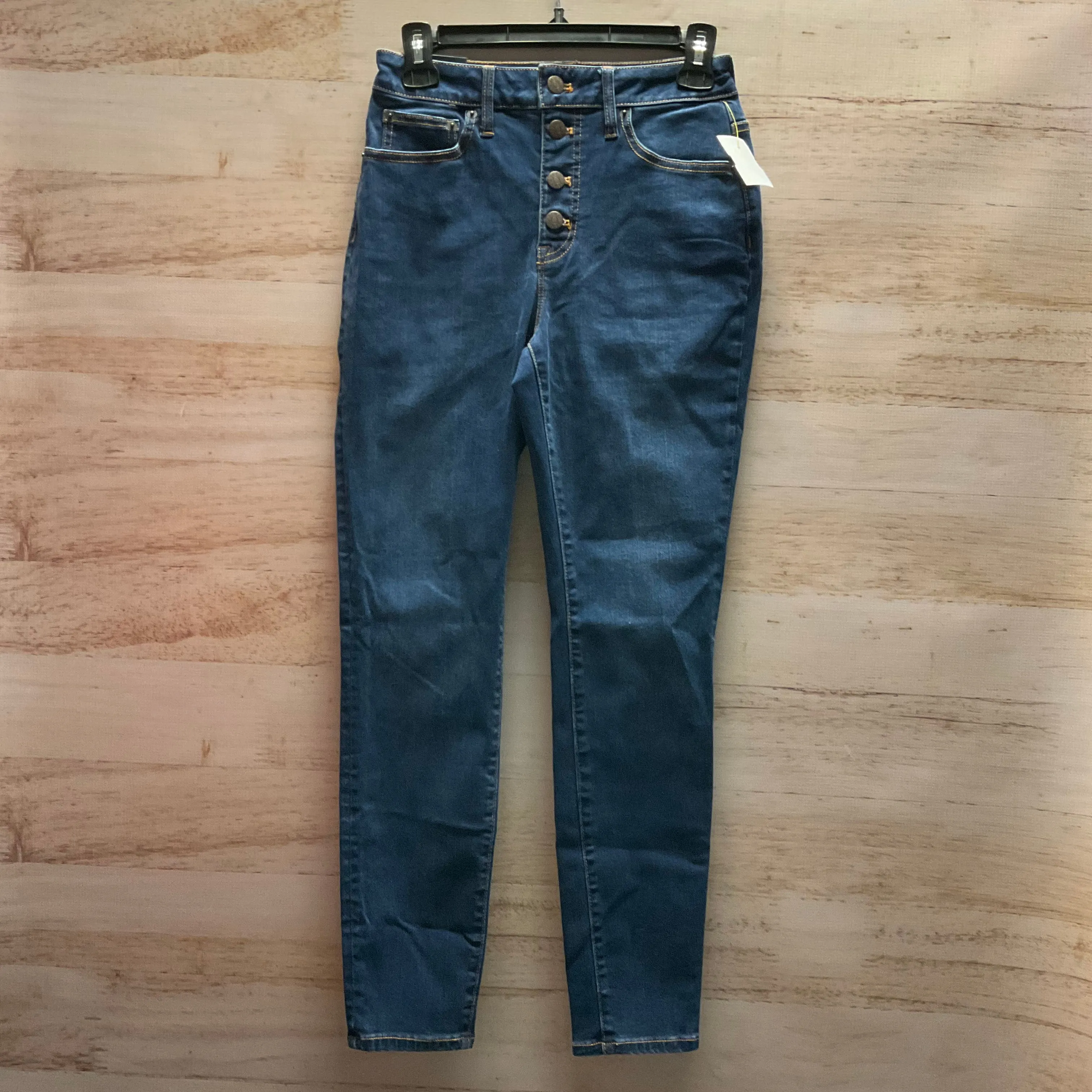 Jeans Skinny By J. Crew In Blue Denim, Size: 4