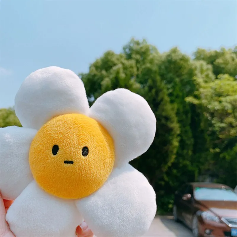 Kawaii Cute Sun Flower Plush Keychain