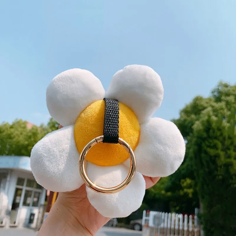 Kawaii Cute Sun Flower Plush Keychain