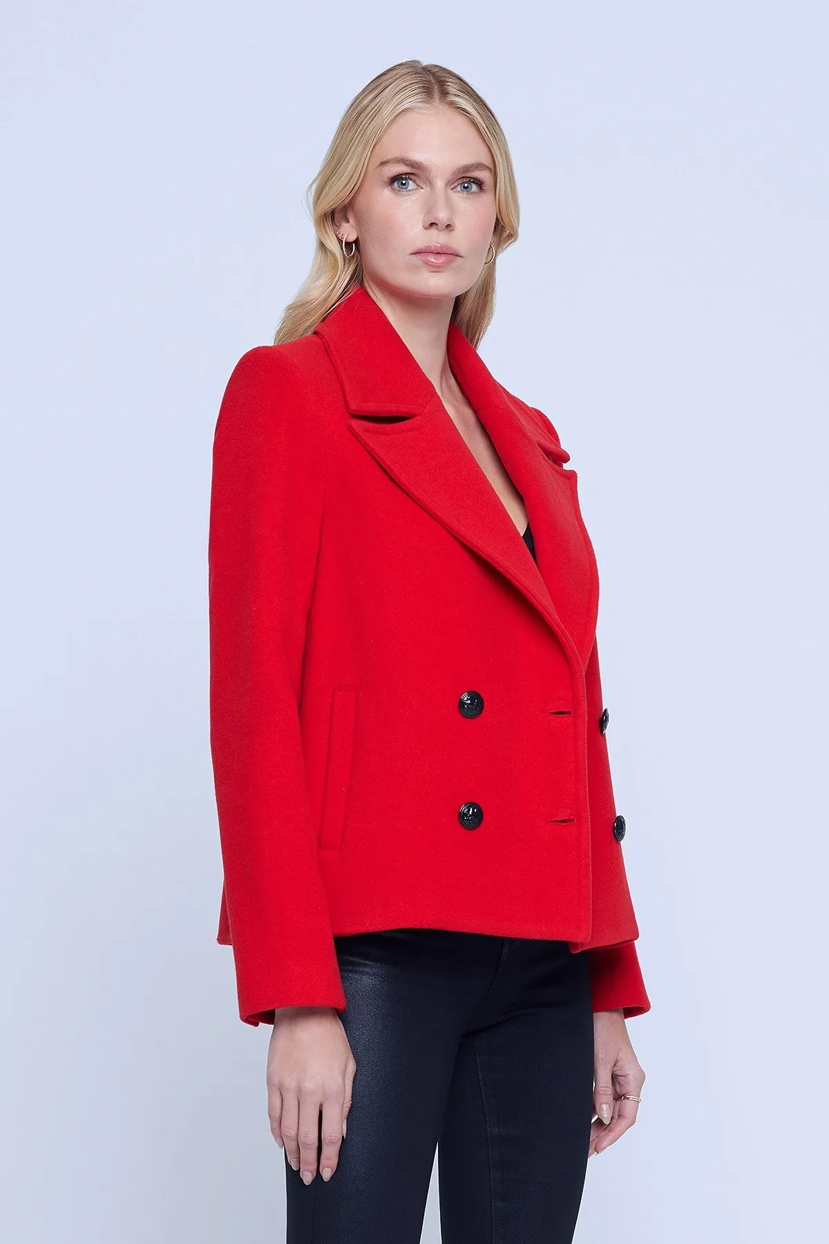 L'Agence Athens Cropped Peacoat