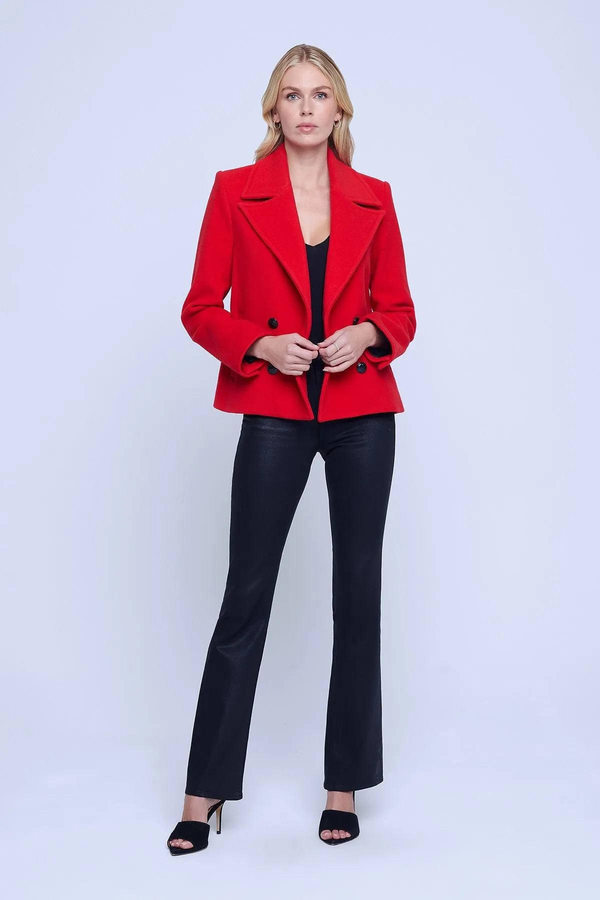 L'Agence Athens Cropped Peacoat