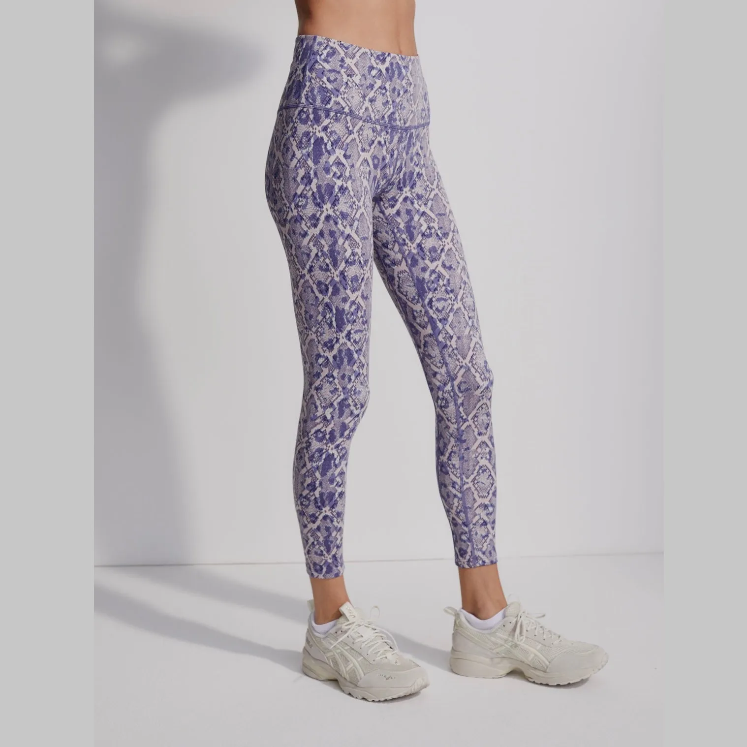 Let's Move High Rise Leggings - Blue Mix Lace Snake