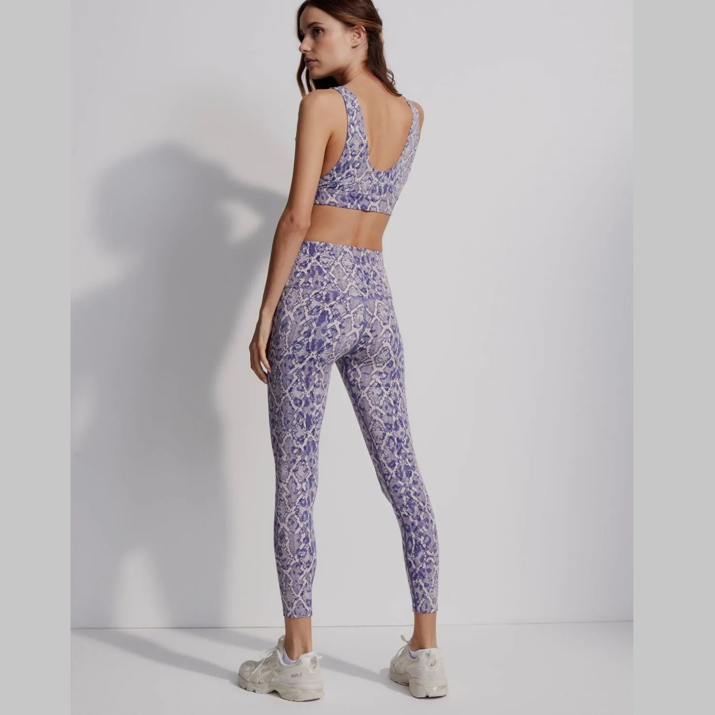 Let's Move High Rise Leggings - Blue Mix Lace Snake