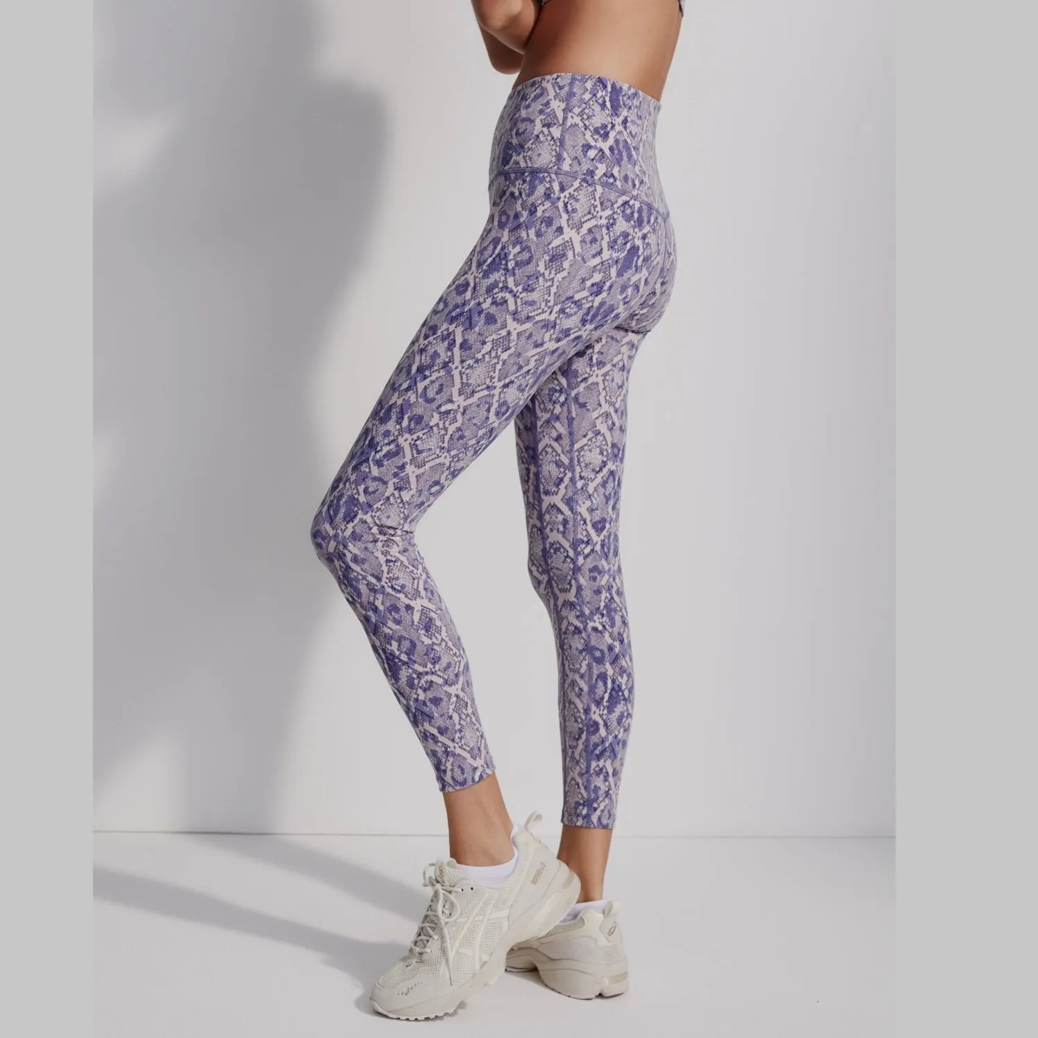 Let's Move High Rise Leggings - Blue Mix Lace Snake