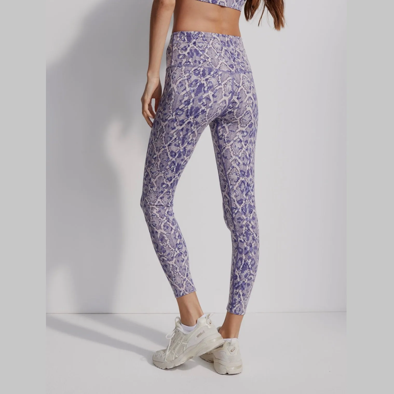 Let's Move High Rise Leggings - Blue Mix Lace Snake