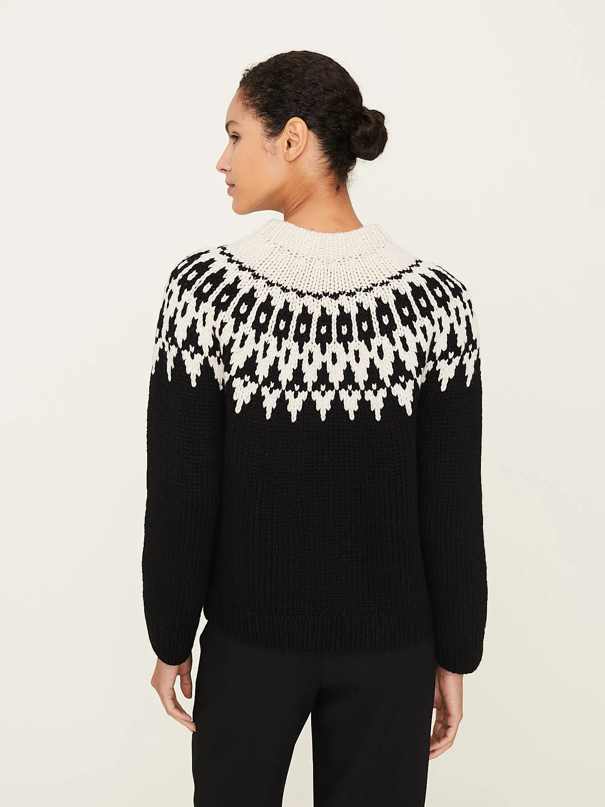 Lotti Sweater in Black/Oatmeal