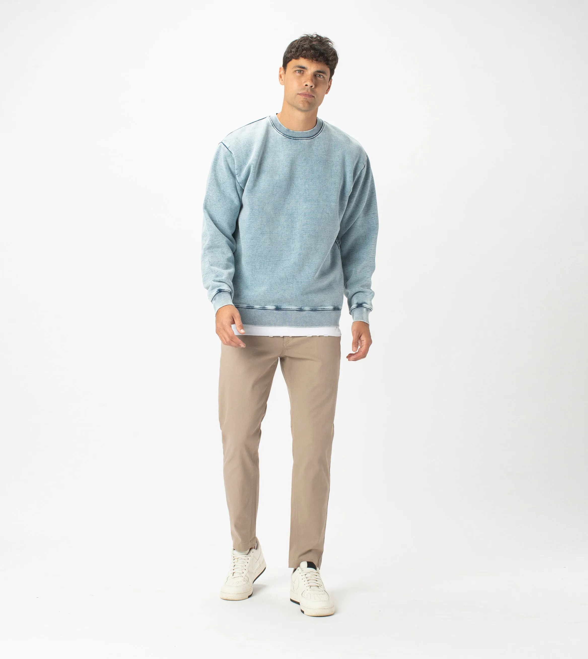 Lowgo Crew Sweat Salt Blue