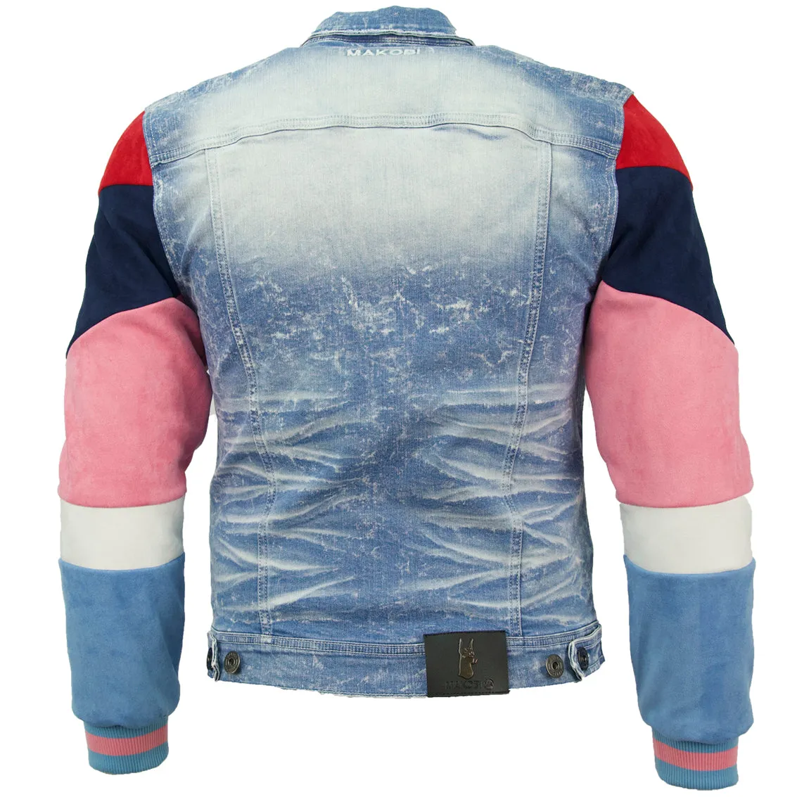 M1010 Makobi Ultra Suede  Denim Jacket - Light Wash