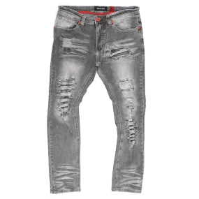 M1780 Pensacola  Shredded Jeans  - Gray