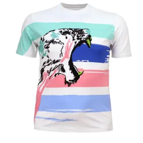 M260 Makobi Paint Stroke Tiger Tee - White