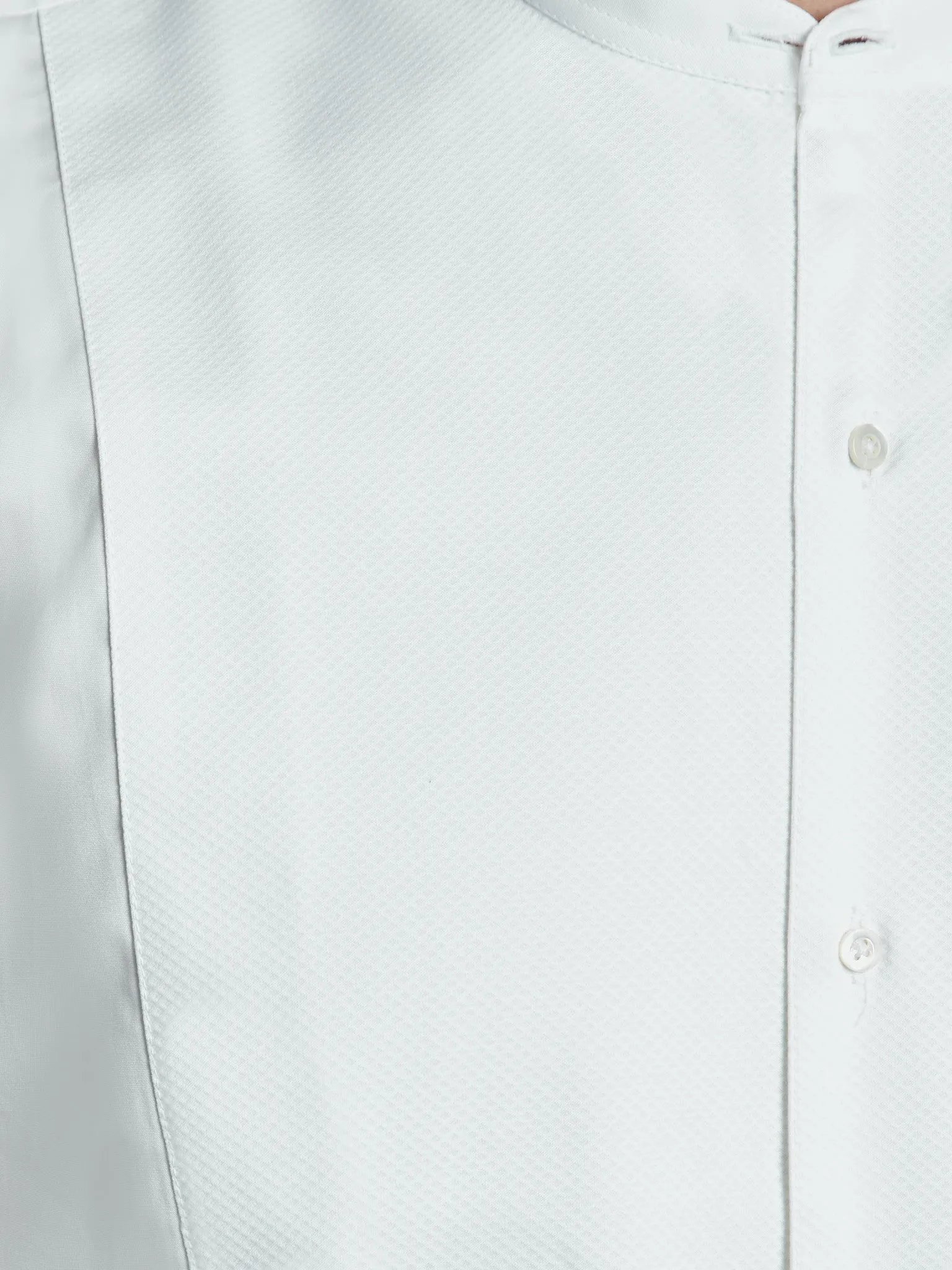 Marcella Dress Shirt, Collarless - White