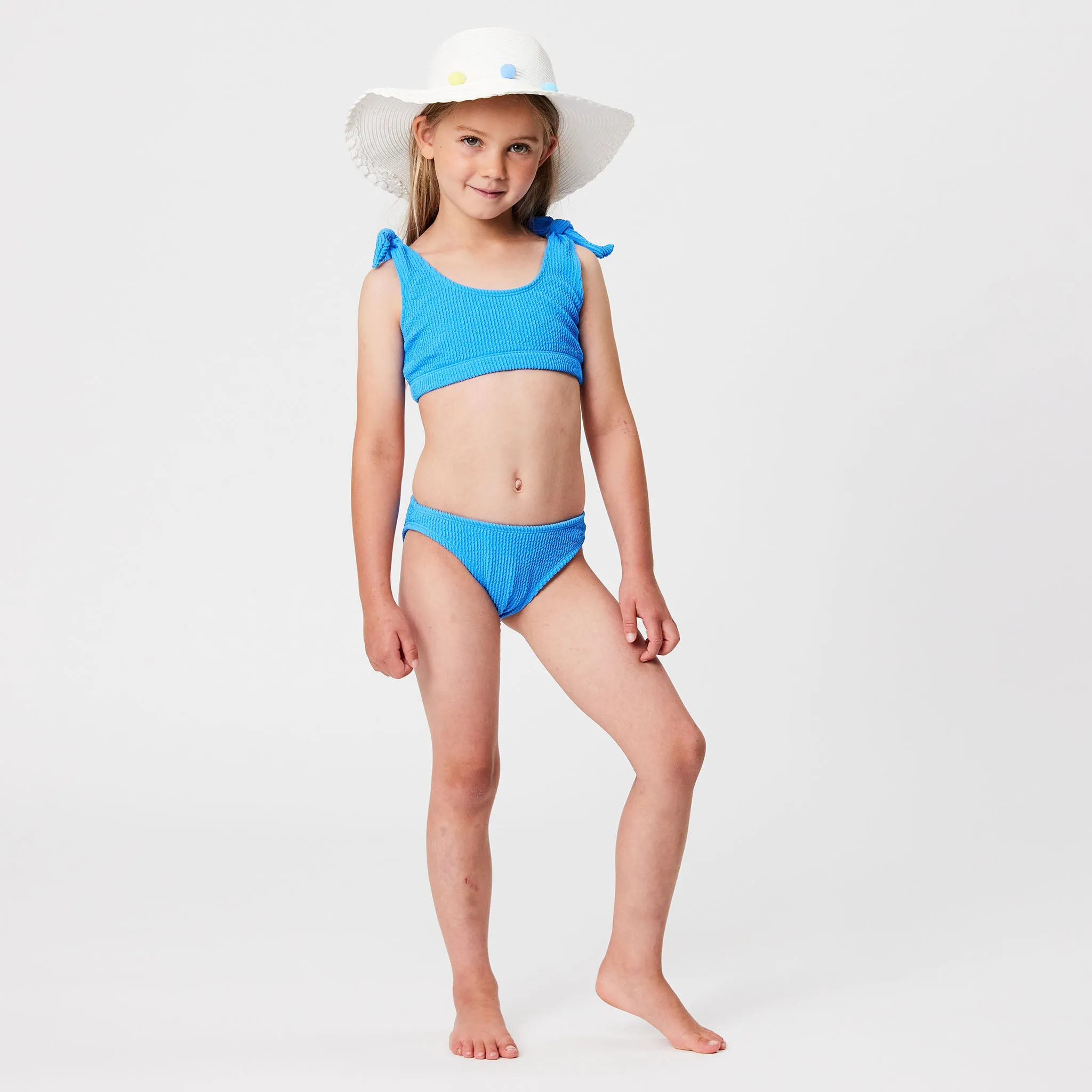 Marine Blue Crop Bikini