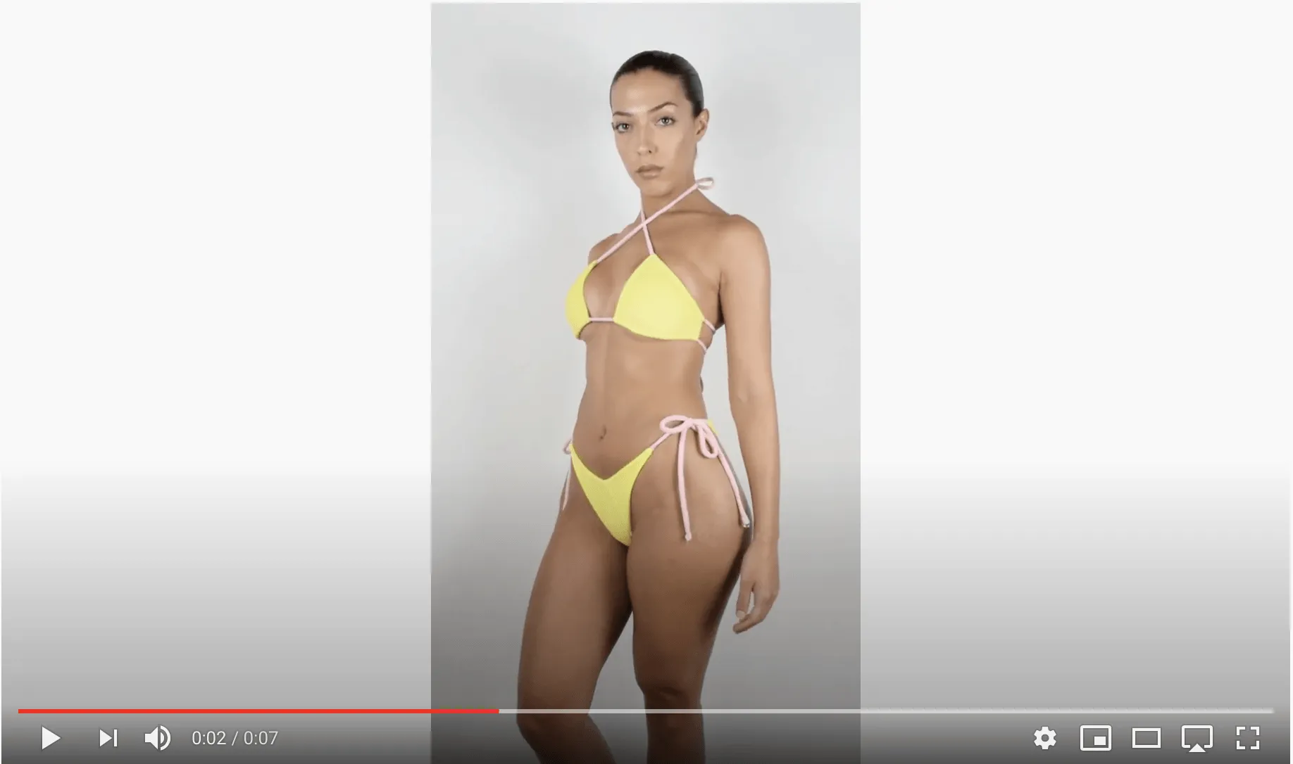 MARTINI TERRY BIKINI TOP | LEMON