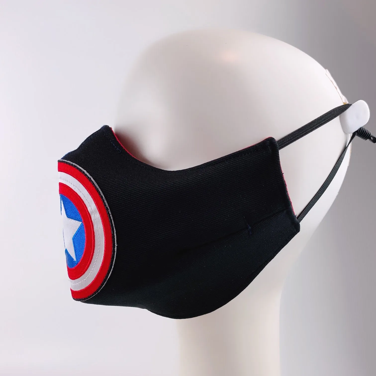 Mask 4 Protect Face Mask Captain America Contrast Denim & Black