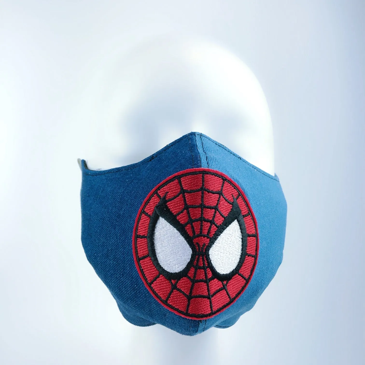 Mask 4 Protect Face Mask Heavy Denim Spiderman