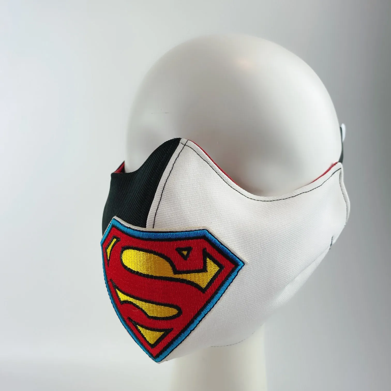 Mask 4 Protect Face Mask Superman Insignia Contrast Black & White