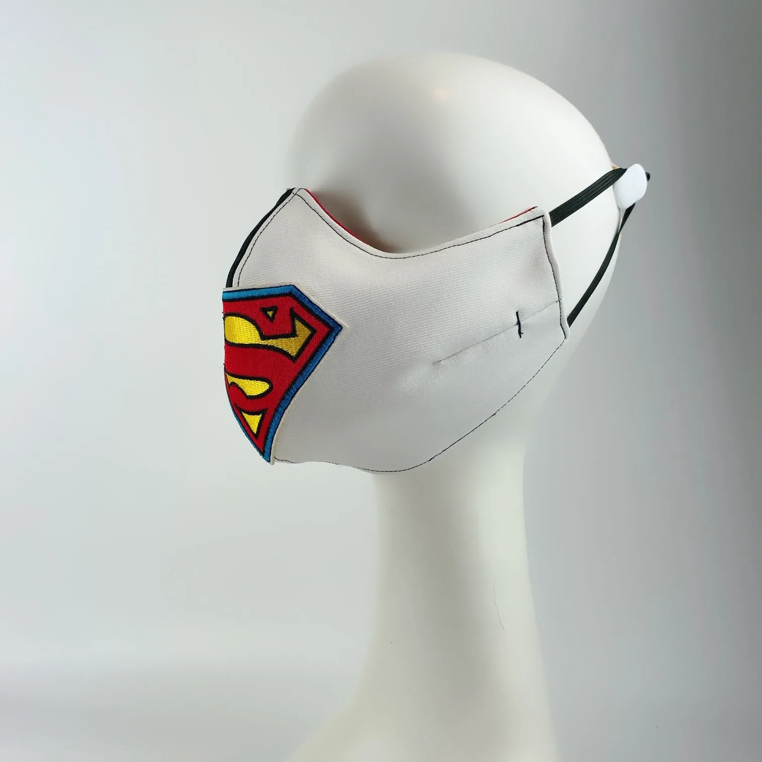 Mask 4 Protect Face Mask Superman Insignia Contrast Black & White