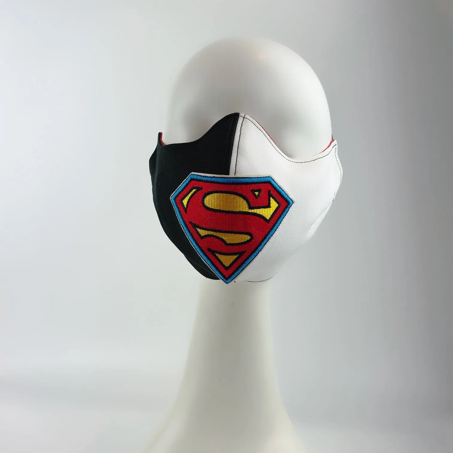 Mask 4 Protect Face Mask Superman Insignia Contrast Black & White