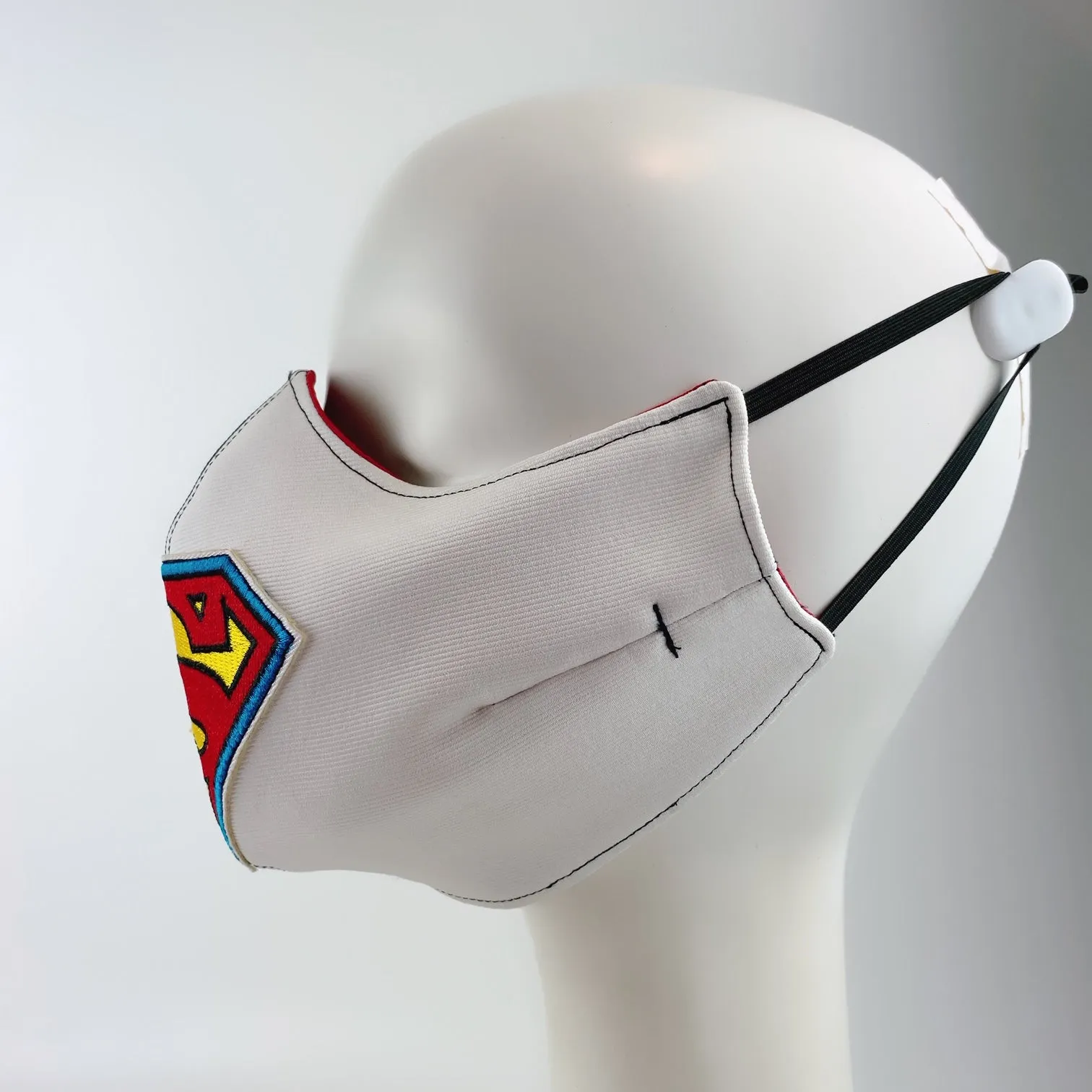 Mask 4 Protect Face Mask Superman Insignia Contrast Black & White