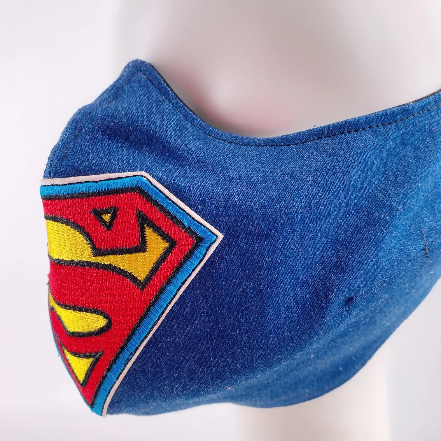 Mask 4 Protect Face Mask Superman Insignia Denim