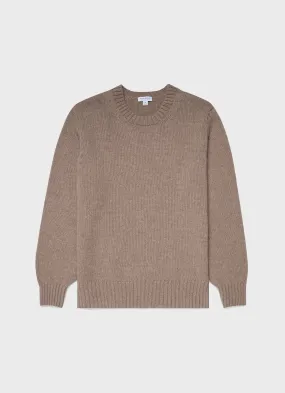 Men's Roxburgh Cashmere Jumper in Natural Brown