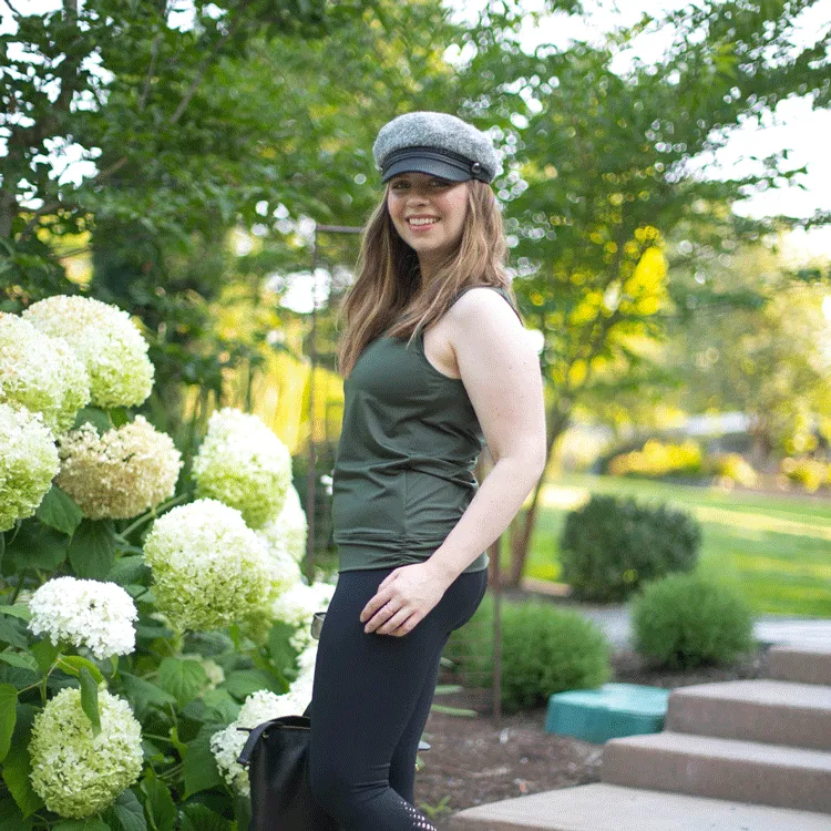 Military Green Tied Up Yoga Tank