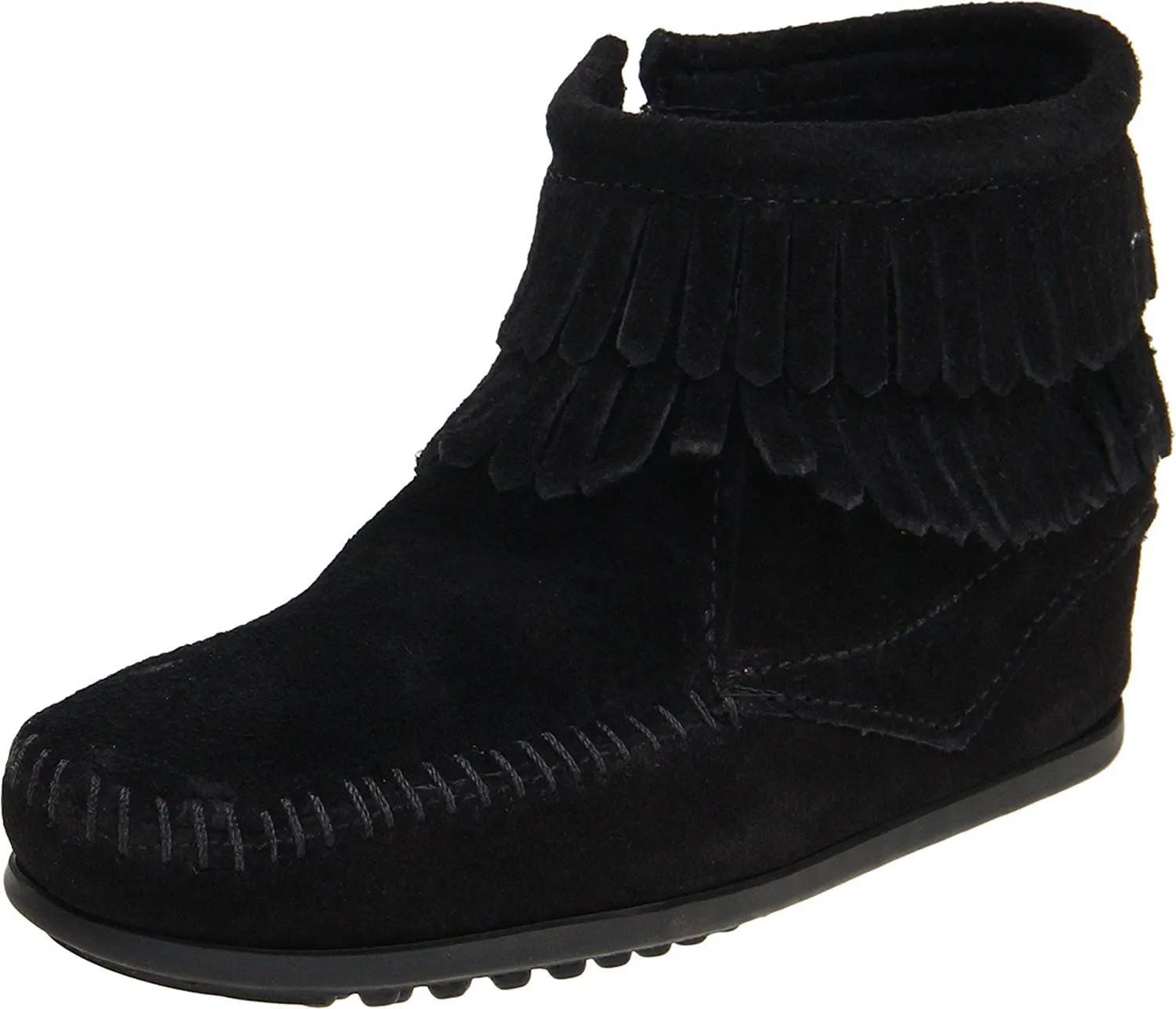 Minnetonka Kid's Double Fringe Side Zip Boot