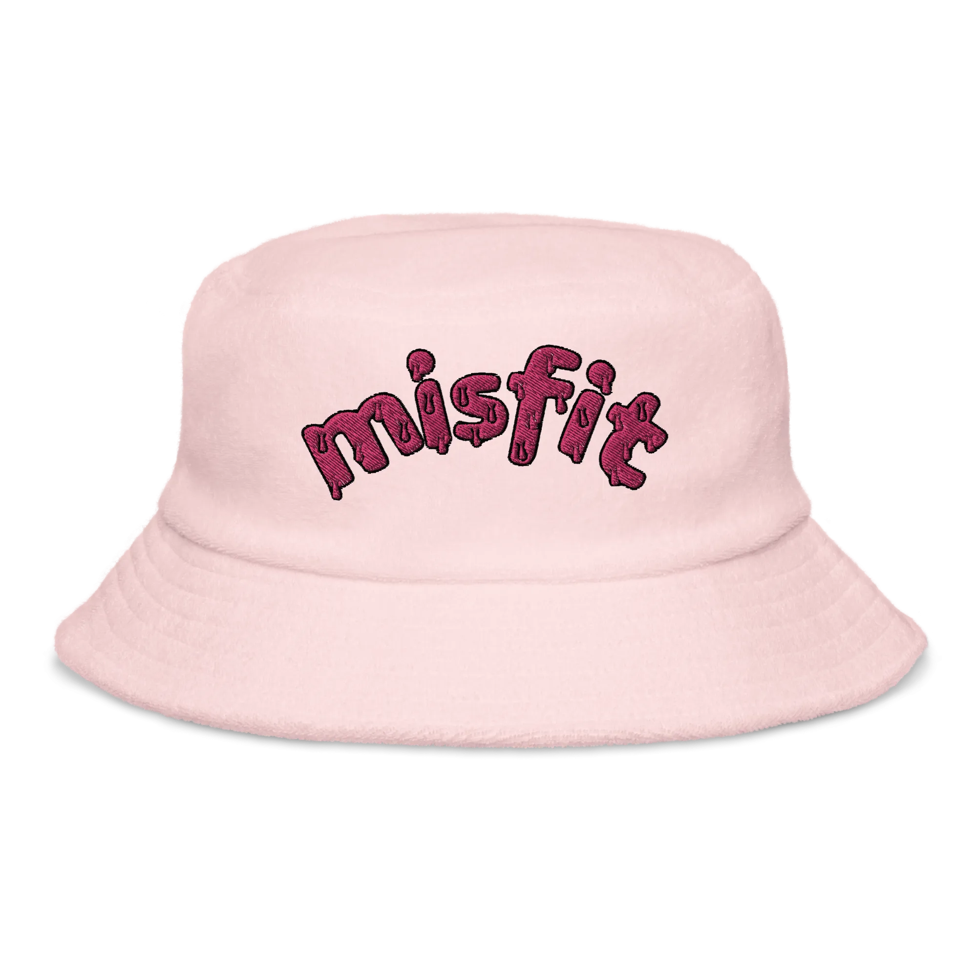 Misfit Embroidered Terrycloth Bucket Hat (Adult)