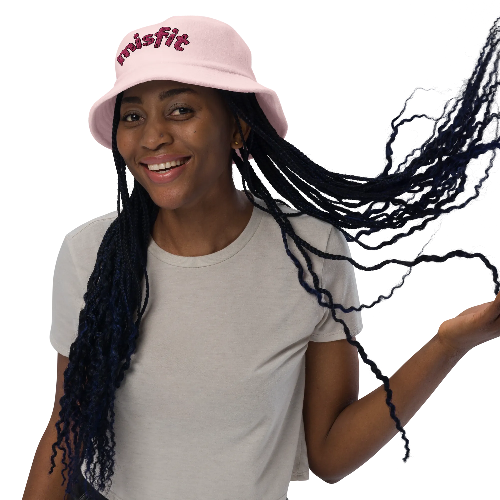 Misfit Embroidered Terrycloth Bucket Hat (Adult)