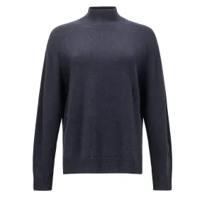 Mock Neck Sweater - Navy