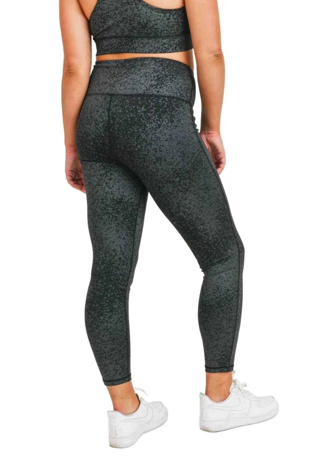 Mono B Flake Foil High-Waist Leggings  APH3103 Plus