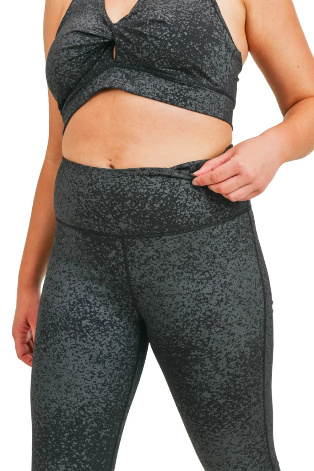 Mono B Flake Foil High-Waist Leggings  APH3103 Plus