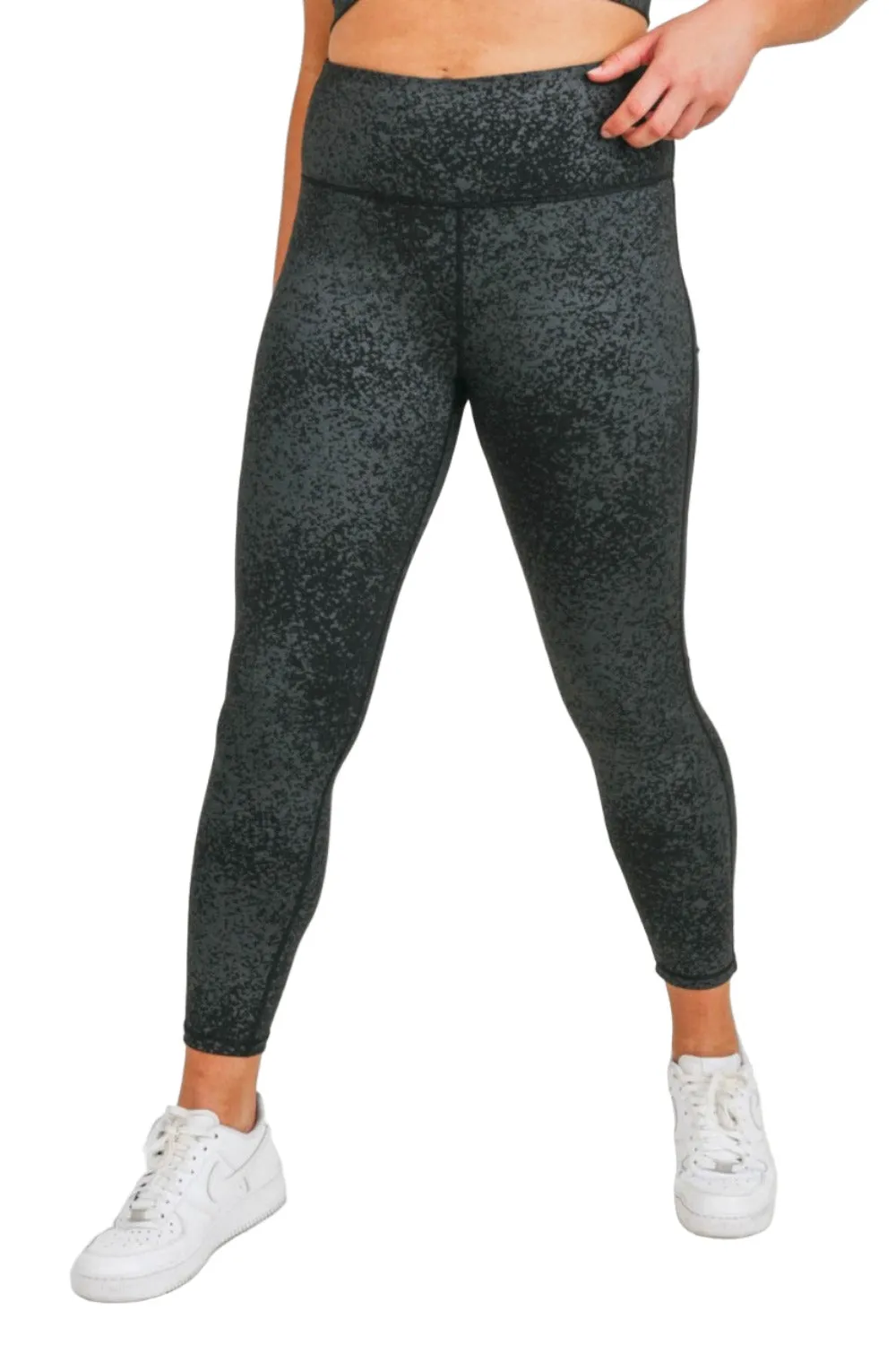 Mono B Flake Foil High-Waist Leggings  APH3103 Plus