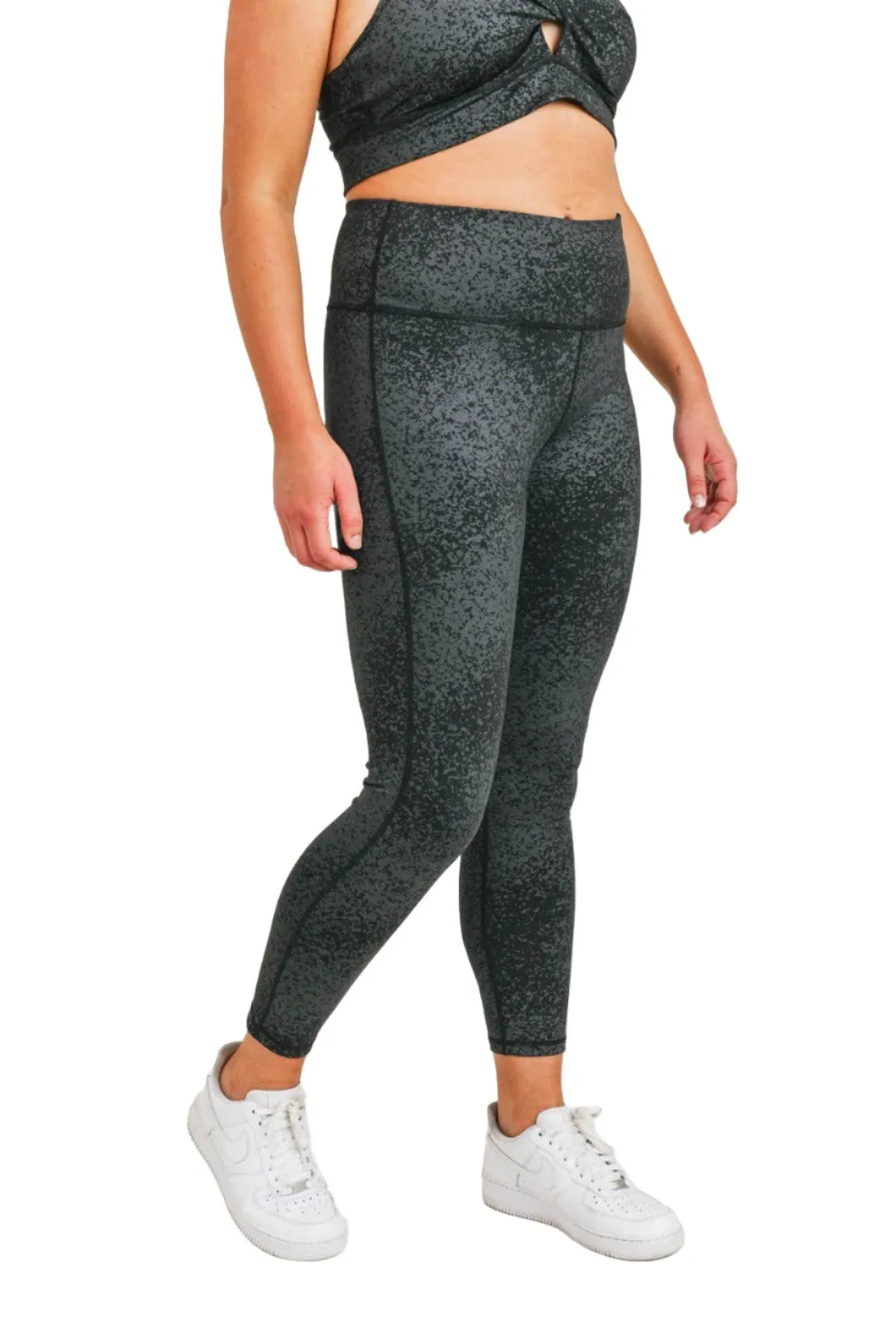 Mono B Flake Foil High-Waist Leggings  APH3103 Plus