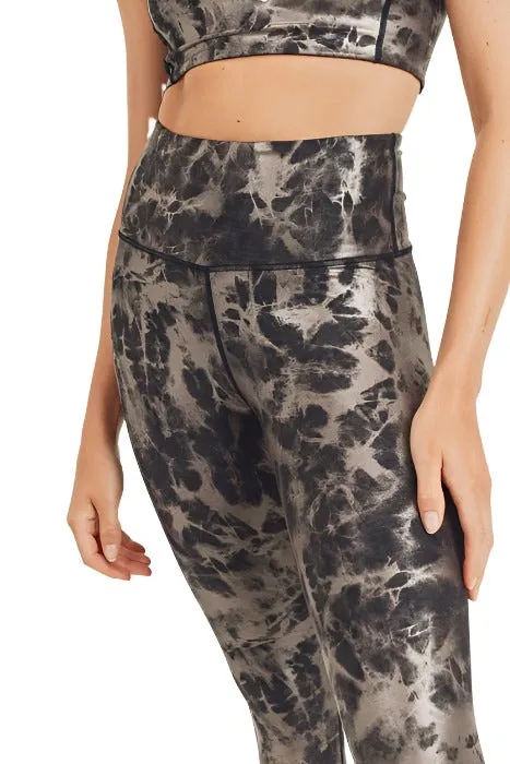 Mono B Metallic Foil Printed High-Waist Leggings APH2873 and Plus