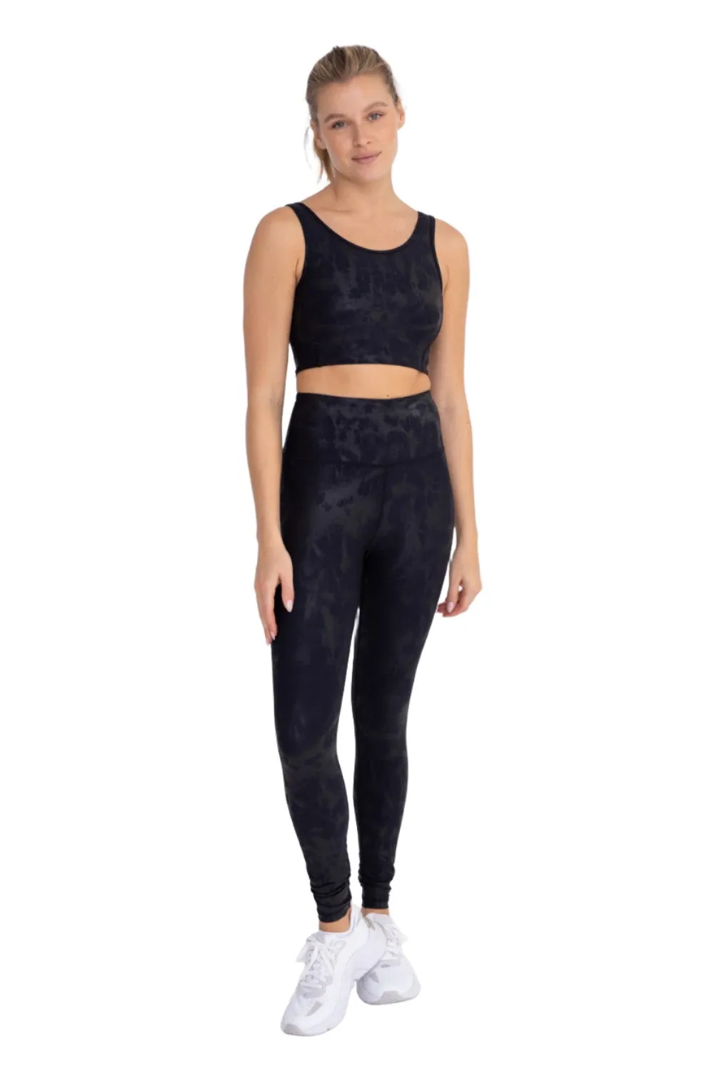 Mono B Metallic Foil Printed High-Waist Leggings APH2873 and Plus