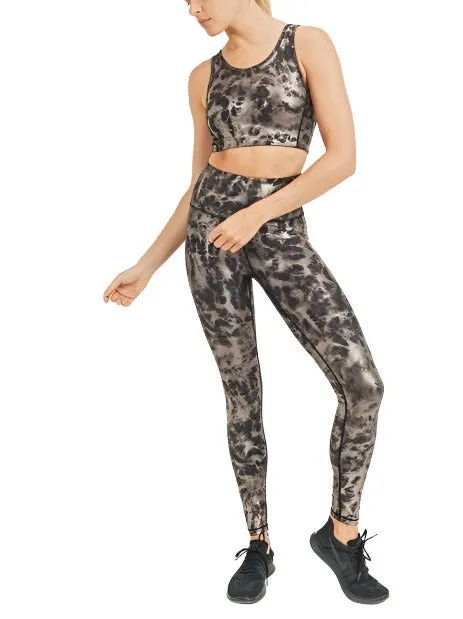 Mono B Metallic Foil Printed High-Waist Leggings APH2873 and Plus