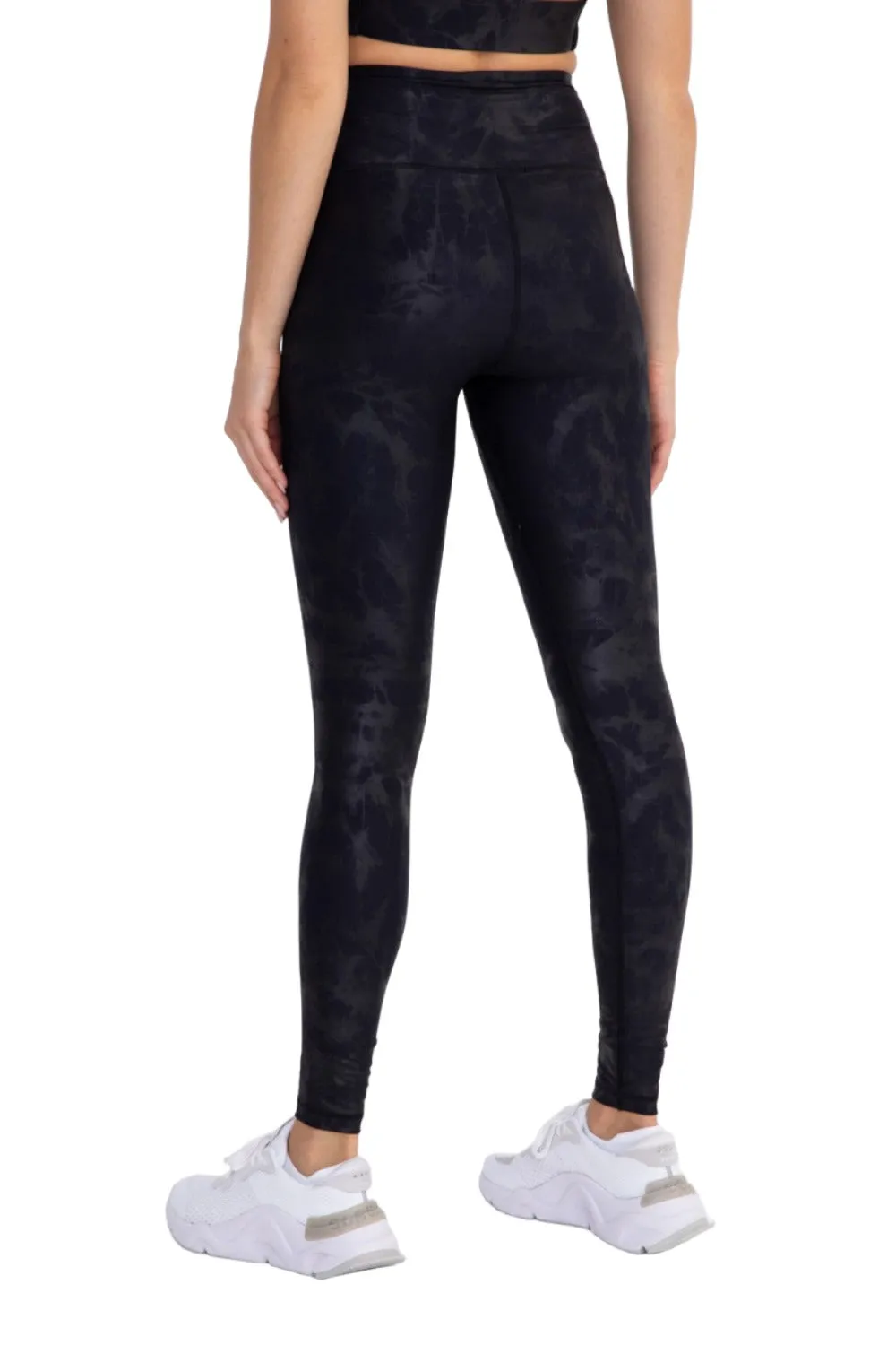 Mono B Metallic Foil Printed High-Waist Leggings APH2873 and Plus