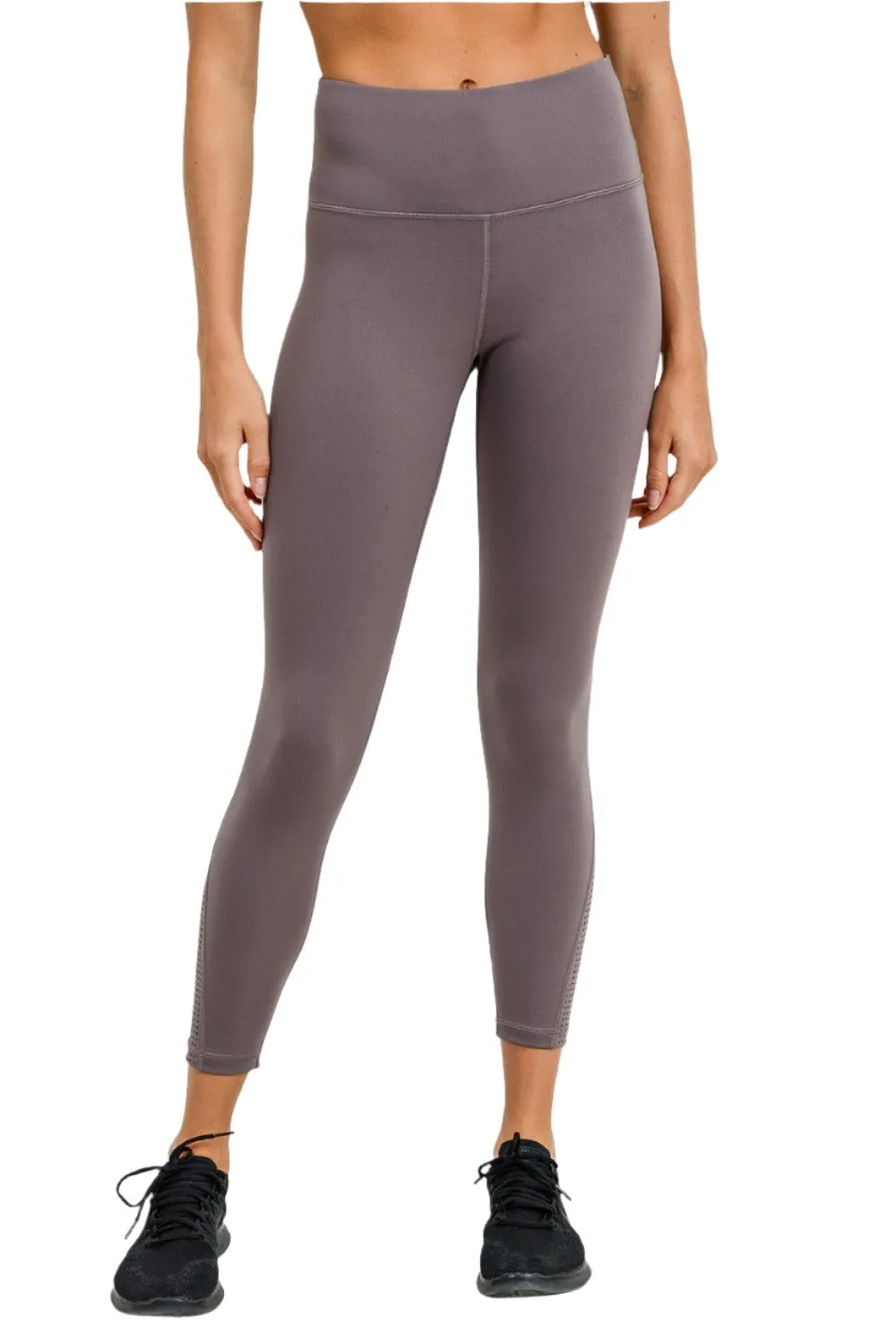 Mono B Perforated Panel Highwaist Performance Leggings APH2461