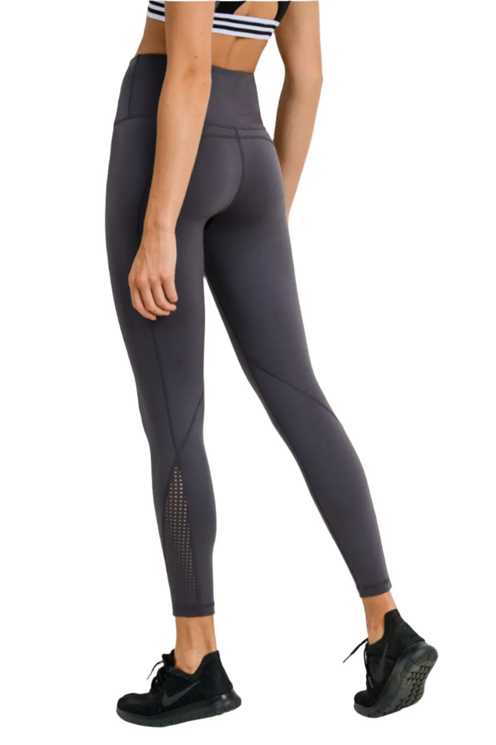 Mono B Perforated Panel Highwaist Performance Leggings APH2461