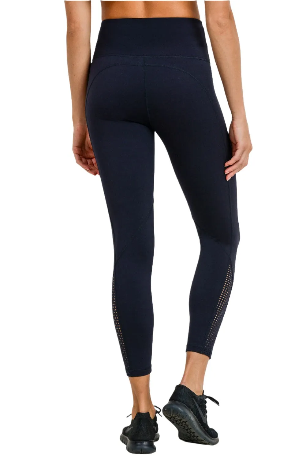 Mono B Perforated Panel Highwaist Performance Leggings APH2461