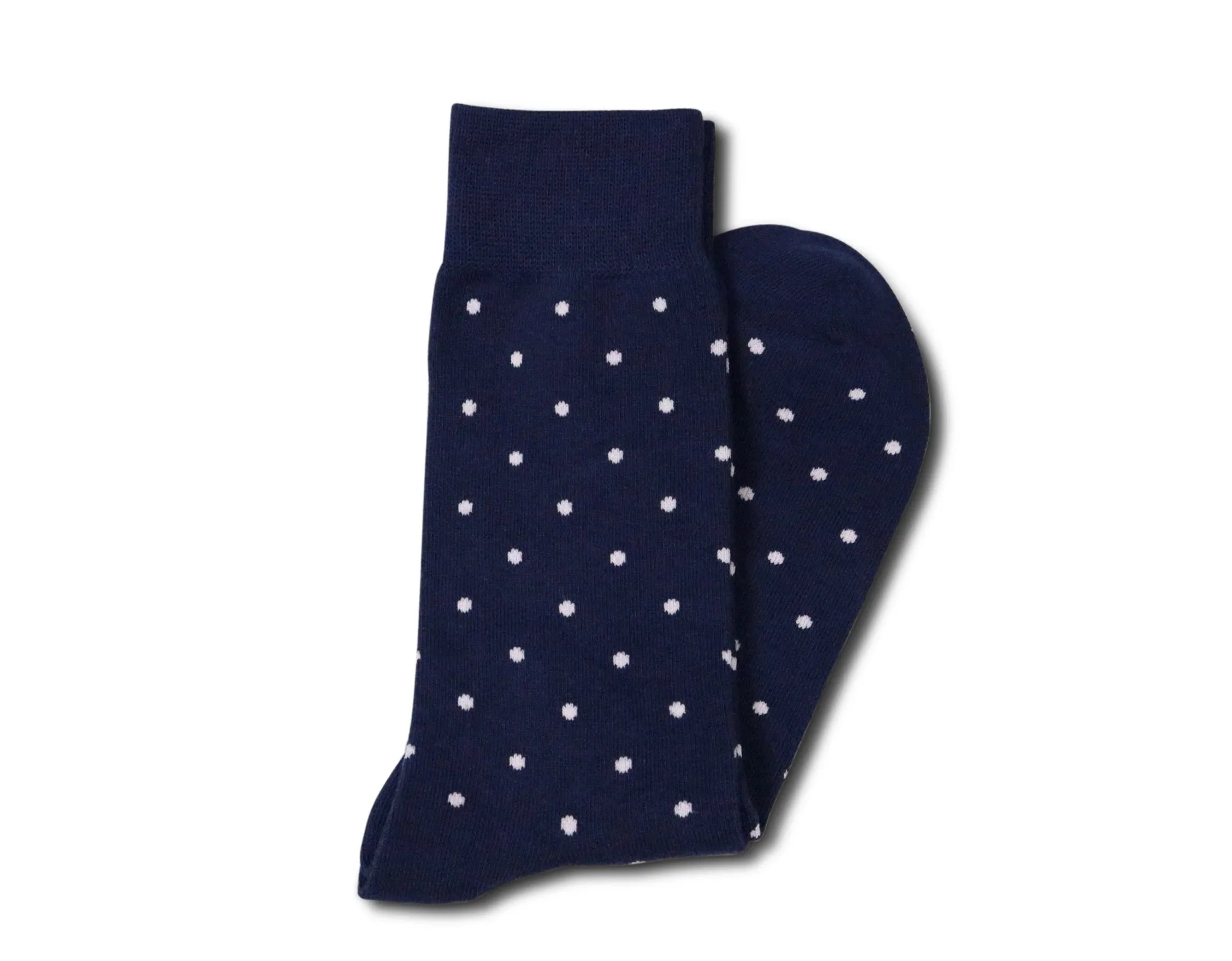 Navy with White Dots Socks