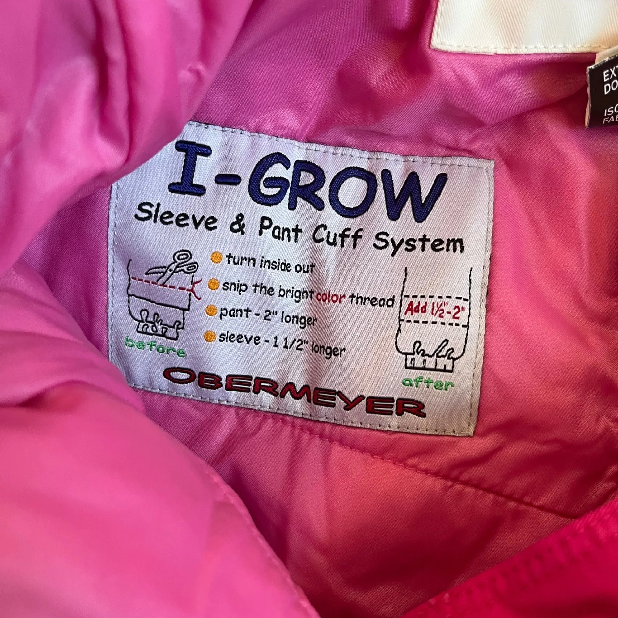 Obermeyer Girls Pink Snoverall Bib Snow Pants 2T