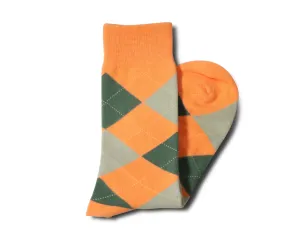 Orange Argyle Socks