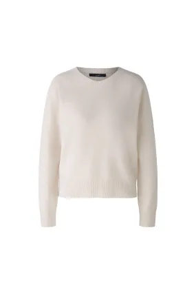 Oui Off White Crew Neck Jumper